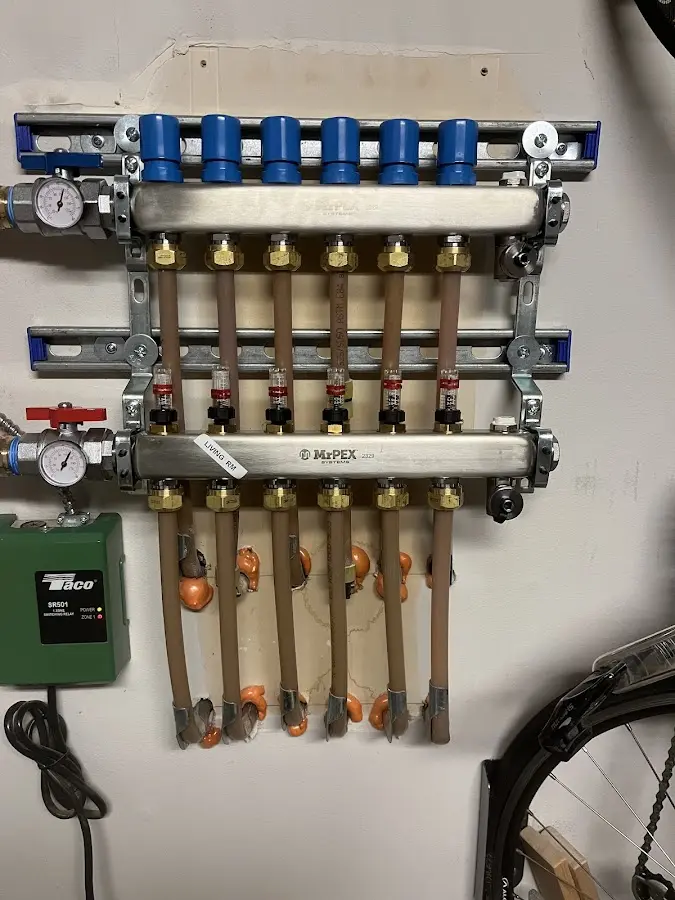 Plumber performing Gas Line Installation at a residential property in Greer